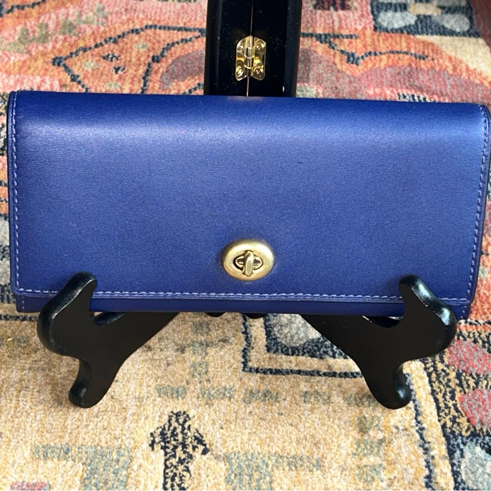 Navy Coach Wallet EUC